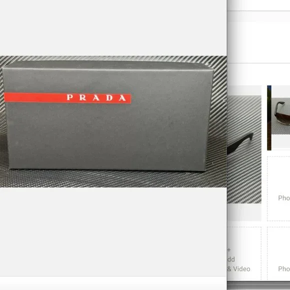 Prada Gunmetal Brown 65mm Sunglasses New